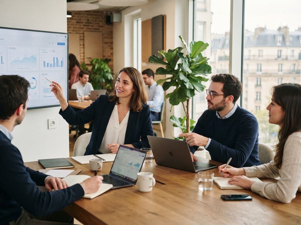 Sensebroker AI équipe analysant les options de placement de trésorerie